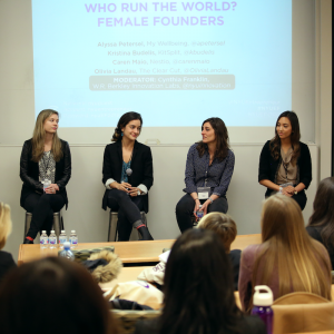 Photo of women's panel during the NYU Entrepreneurs Festival