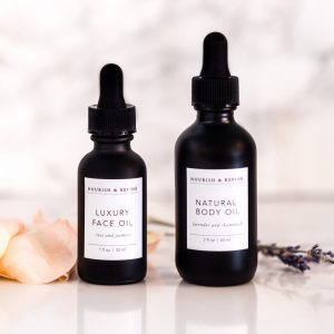 Nourish and refine vials of body product