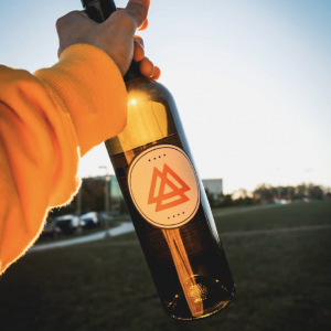 photo of a large mead bottle