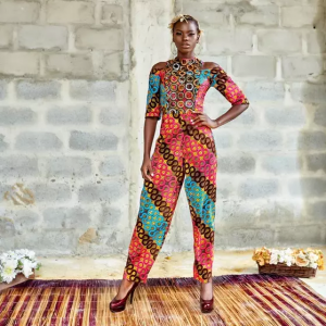 Woman wearing House of Irawo jumpsuit