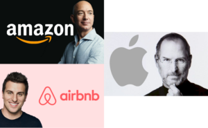 Steve Jobs, Jeff Bezos & Brian Chesky