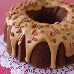 Icing dripping over a bundt cake by Billy's Bakery